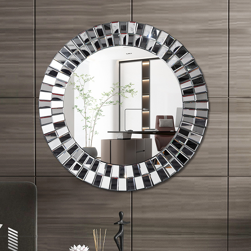 modern mosaic round mirror