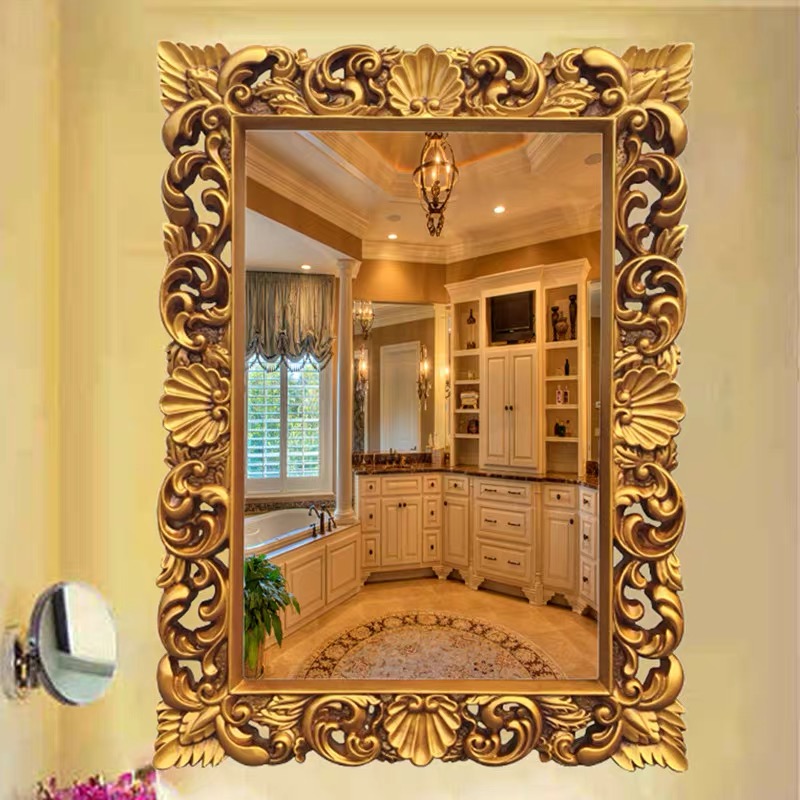 Baroque Rectangle Silver Wall Mirror