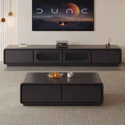 Modern French-Inspired Minimalist TV Unit