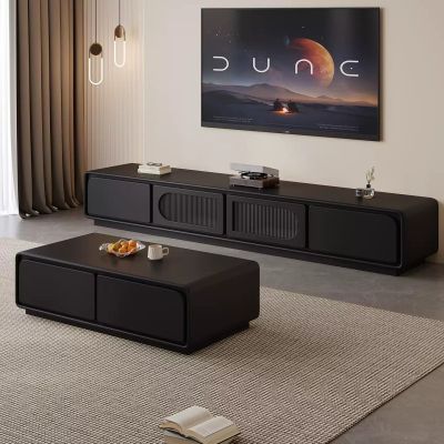 Modern French-Inspired Minimalist TV Unit