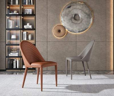 2PCS Modern Italian Style PU Leather Dining chair Set of 2 Model NC945