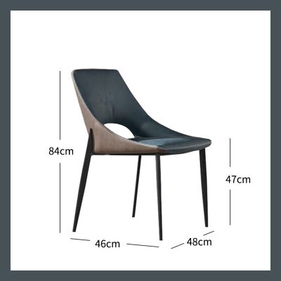 2PCS Modern Italian Style PU Leather Dining Chair Set Of 2 Model NC946