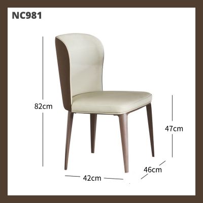 2PCS Modern Italian Style PU Leather Dining Chair Set Of 2 Model NC981