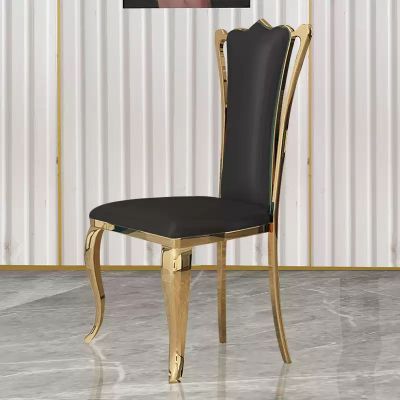 2PCS 3D Royal Curved Back Gold Dining Chairs More Colours Customisable