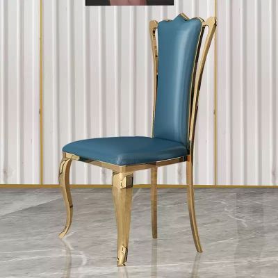 2PCS 3D Royal Curved Back Gold Dining Chairs More Colours Customisable