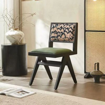 2PCS K-Style Upholstered Chair with Armrest More Colours Customisable