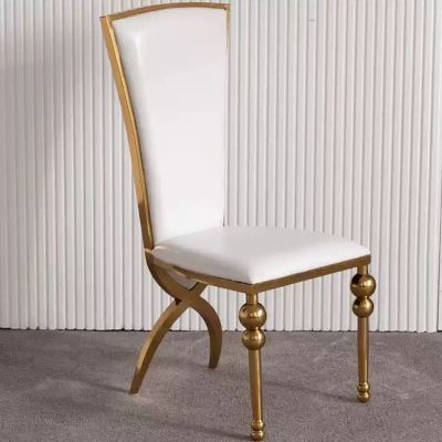 2PCS Regal High-Back Gold Frame Dining Chairs More Colours Customisable