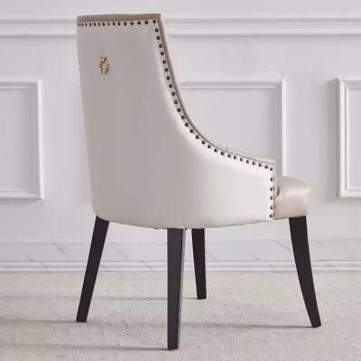 2PCS Luxury Tufted PU Leather Dining Chairs with Solid Wood Legs More Colours Customisable