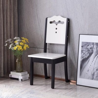 2PCS Retro Curved Wood Dining Chair