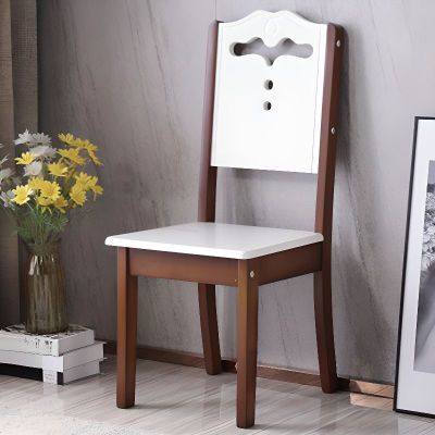 2PCS Retro Curved Wood Dining Chair