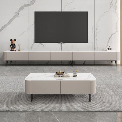 Minimalist Rectangle Sintered Stone TV Stand/TV Unit with 4 drawers