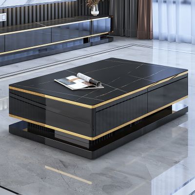 Lux Sintered Stone Piano Gloss Rectangle Coffee Table