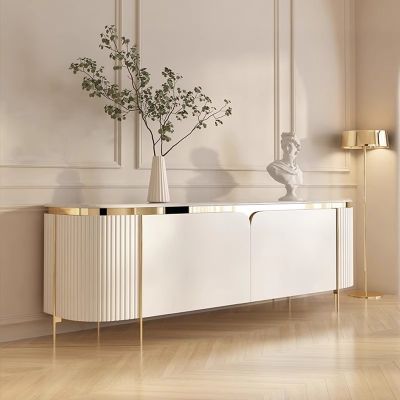 Modern Sintered Stone Buffet Sideboard TV Stand/ TV Unit with 4 Cabinets