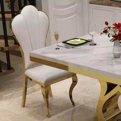 4PCS Luxury Italian Style PU Leather Dining Chair YS822 More Colours Customisable
