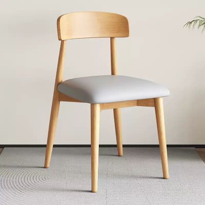 2PCS Modern Minimalist Wood and PU Leather Dining Chair YS843 More Colours Customisable