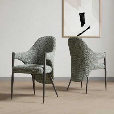 2PCS Modern Italian Style PU Leather Fabric Dining Chair YS853 More Colours Customisable