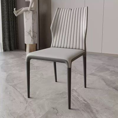 2PCS Vertical Stitched PU Leather Dining Chairs More Colours Customisable