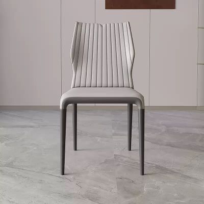 2PCS Vertical Stitched PU Leather Dining Chairs More Colours Customisable