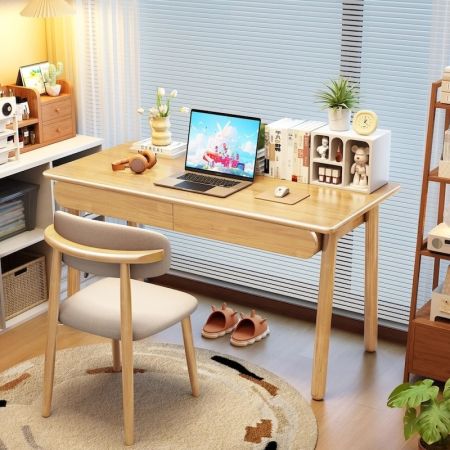 Nordic Rounded Edge Wooden Desk