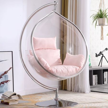 Blue/Red/Clear Hanging Bubble Chair Model B
