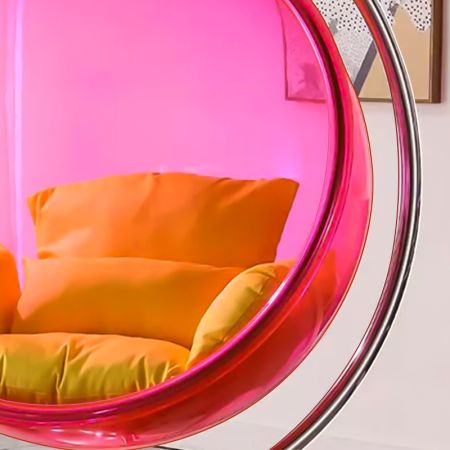 Blue/Red/Clear Hanging Bubble Chair Model B