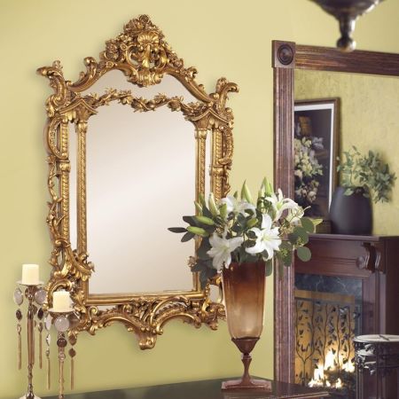 Ornate Lux Baroque Arched Silver Wall Mirror