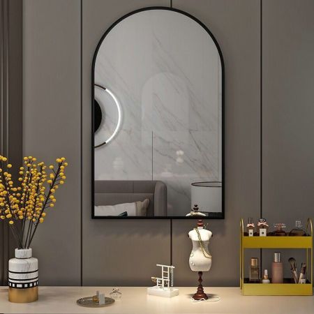 Minimalist Aluminium Alloy Frame Arch Top Wall Mirror Full Length Mirror