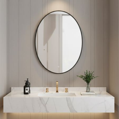 Minimalist Aluminium Alloy Oval Wall Mirror Full Length Mirror