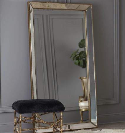 Color Framed Full Length Rectangle Silver Wall Mirror