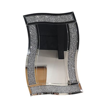 Irregular Crystal Silver Wall Mirror