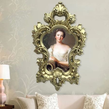 Irregular Baroque Silver Wall Mirror