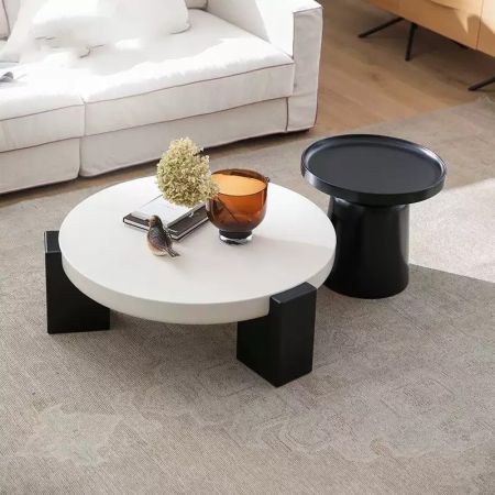 Mono Balance Round Coffee Table Set of 2