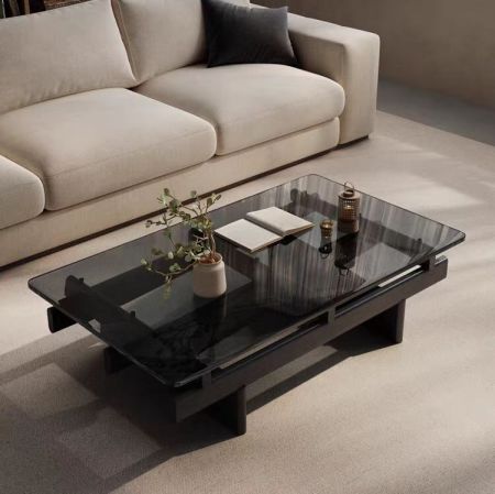 Modern Shadow Play Rectangular Coffee Table