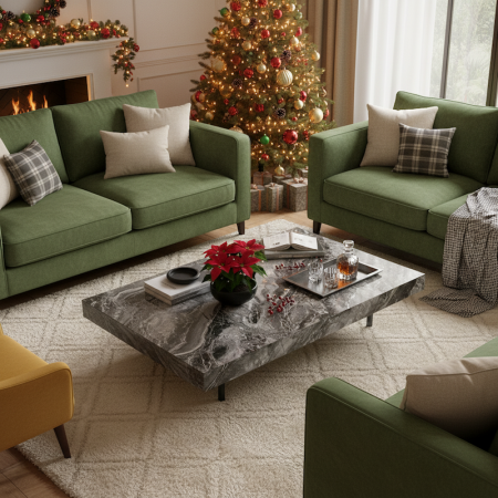 Lux Ben Style Rectangular Sintered Stone Coffee Table