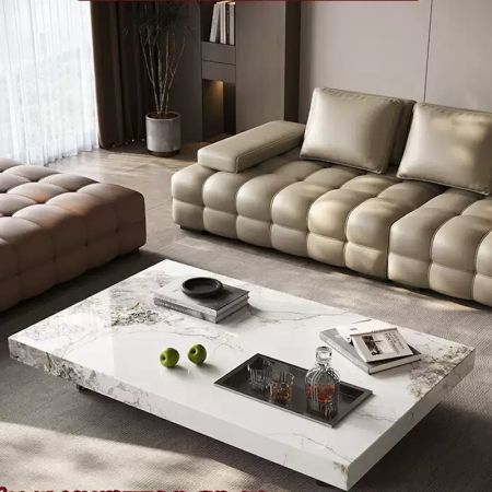 Lux Ben Style Rectangular Sintered Stone Coffee Table
