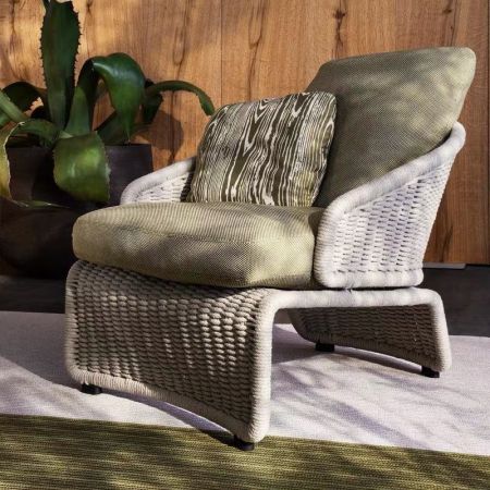 Comfortable PE Webbing Outdoor Sofa