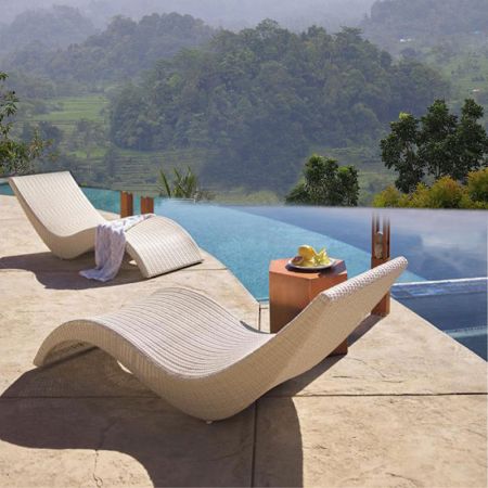 Modern S Shape Sun Lounger/Beach Chair Iron/Aluminum