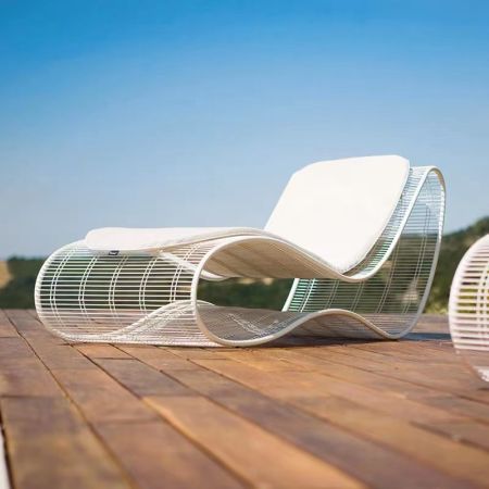 Wave Aluminum Sunbed/ Sun Lounge Chair