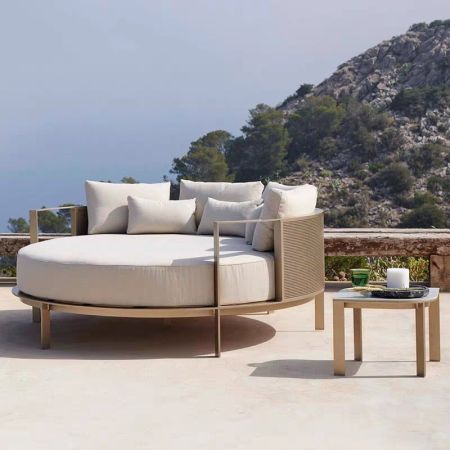 Luxury Outdoor Aluminum Round Chill Bed/Day Bed More Colours and Sizes are Customisable