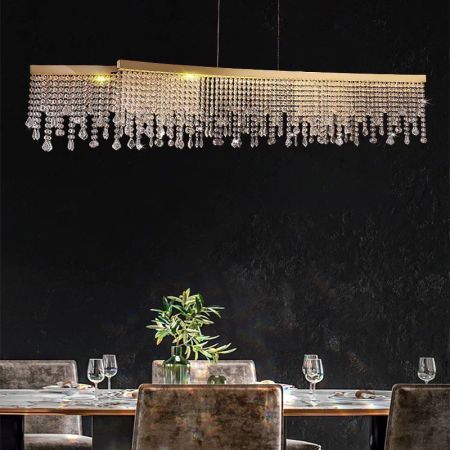 LED Crystal Rainfall Chandelier