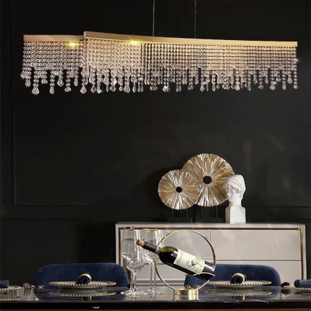LED Crystal Rainfall Chandelier