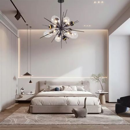 Modern Industrial Style Sputnik Chandelier (10 Heads)