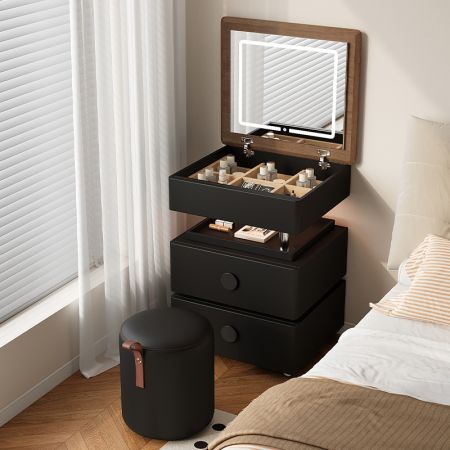Nova Adjustable Compact Vanity Set with Mirror & Chair
