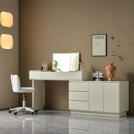 Aurelia Vanity & Dresser Set with Mirror and Chair