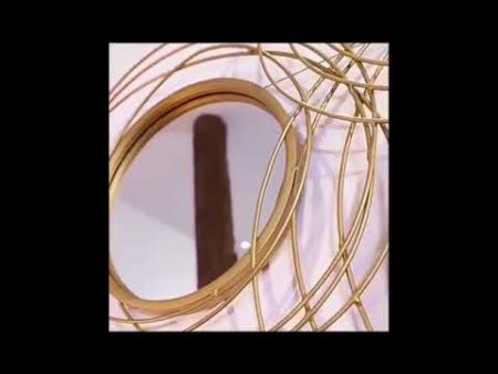 Light Gold Overlapping Rings Wall Mirror