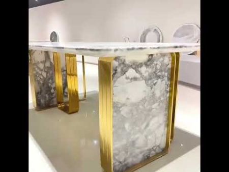 Metal and Sintered Stone Sled Base Dining Table More Colours and Sizes Customisable