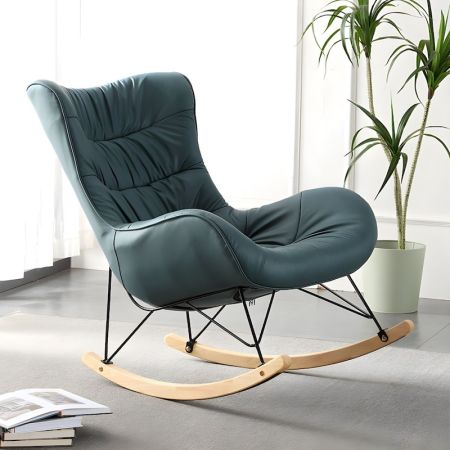 Modern Nursery Rocking Chair with Ottoman