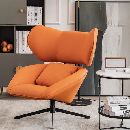 Modern Hundstooth/PU Leather Leisure Swivel Chair