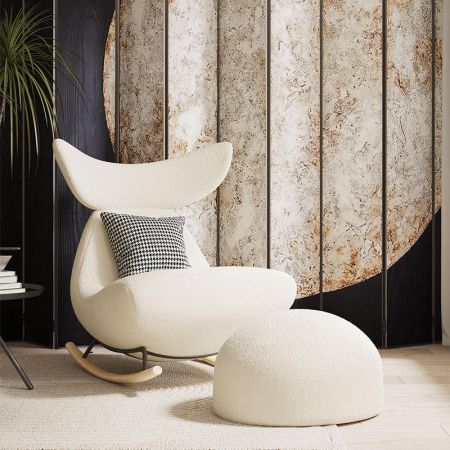 Whale Rocking Chair with Ottoman