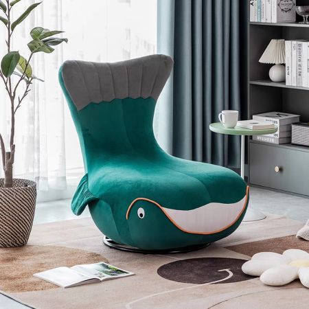 Whale Swivel Chair Leisure Chair Green Chair